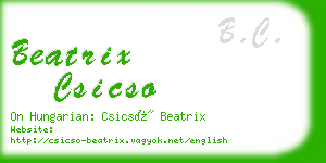 beatrix csicso business card